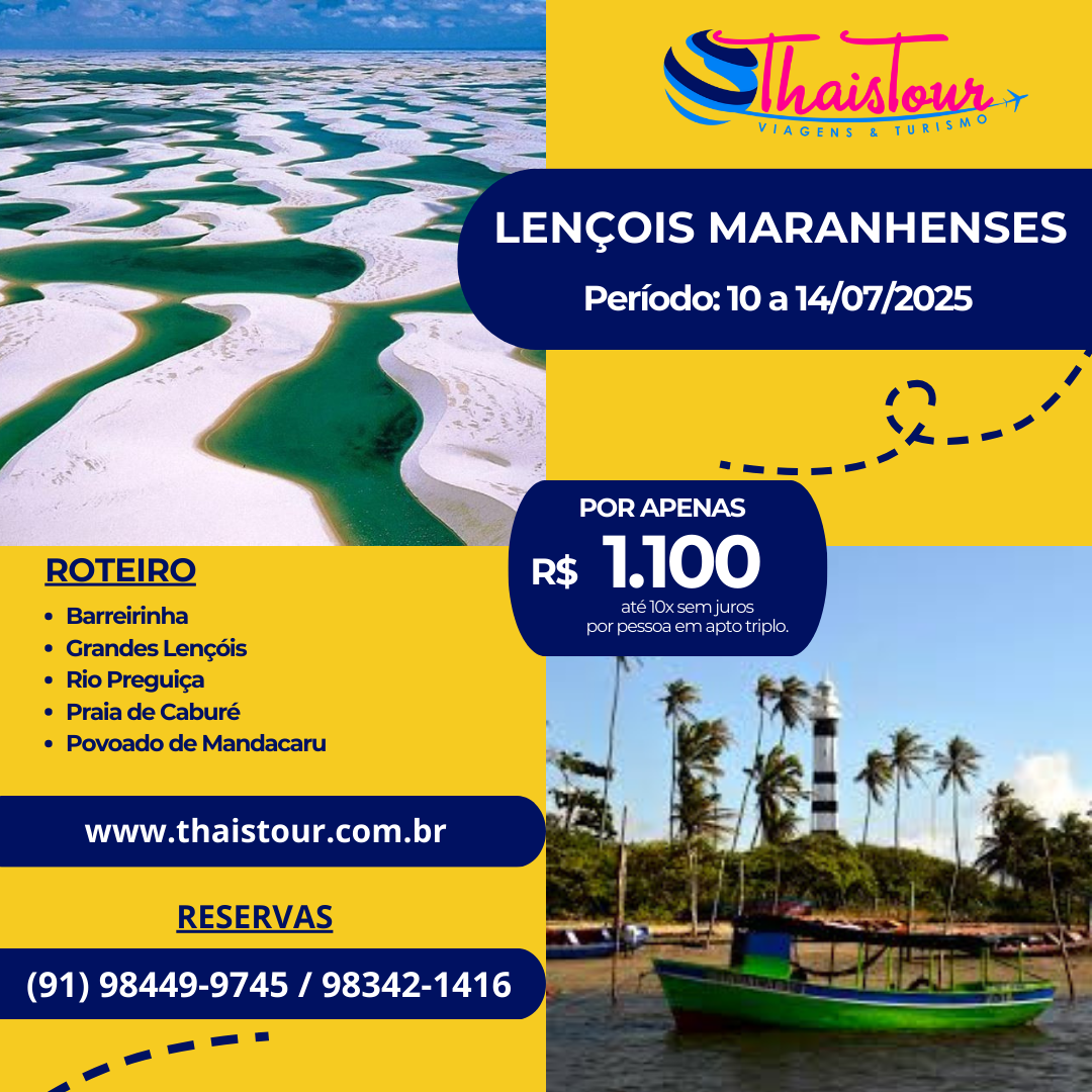 EXCURSÃO LENÇOIS MARANHENSES